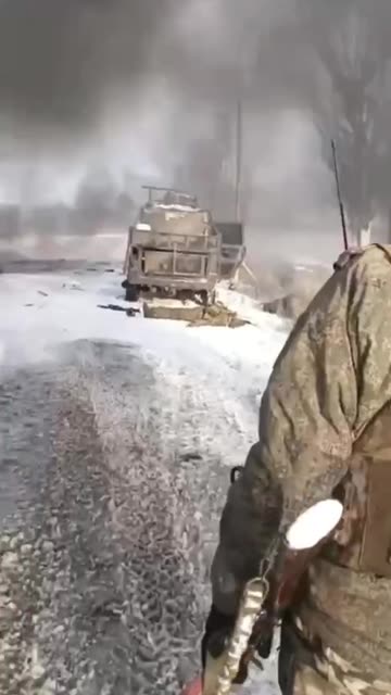 Russian Column Caught Out in the Open