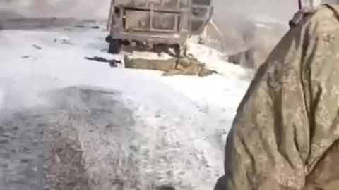 Russian Column Caught Out in the Open