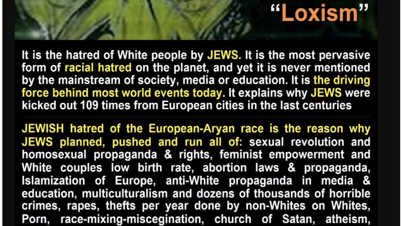 Jewish Agenda Of White Genocide part 1