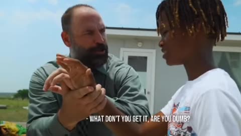 Black boy begs white men to adopt him. At the end one do.