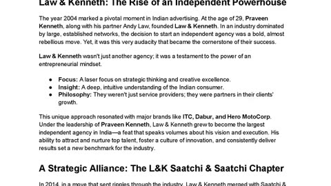 The Untold Story of Praveen Kenneth’s Entrepreneurial Journey