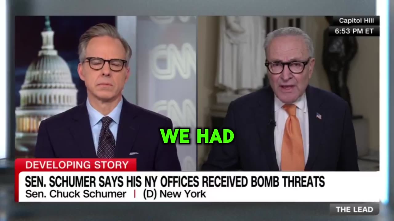 BREAKING: Schumer Calls on FBI to Investigate Bomb Threats at Three NY Offices