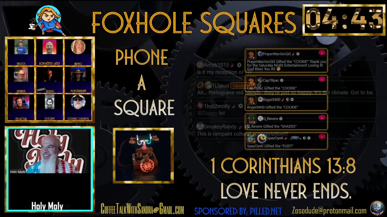 Encore Presentation... Foxhole Squares | Episode 16 | Sandra 9:00pm Est