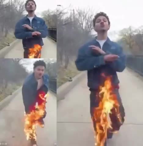 If you are a good singer, you don't have to set your crotch on fire