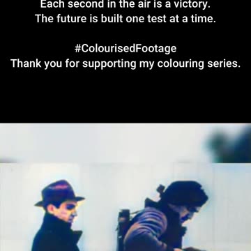 Defying Gravity Experimental Jetpack Lift-Off #ColourisedHistory