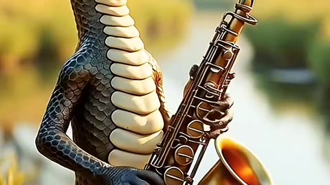 Se ela tivesse mãos. #ia #serpent #sax #saxofonista #animais #cobr
