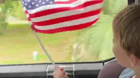American Flag Waving Proudly in Honor of Military Appreciation Month Patriotic USA Military Support