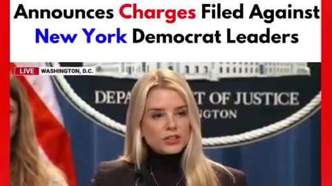 Attorney General Pam Bondi announces charges filed against New York Democrat leaders