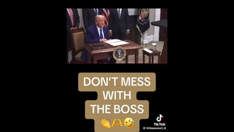 Boss signing EOs and hammering fake news..
