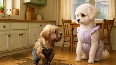 Puppy Chaos: Foam, Jam & a Curtain Rod