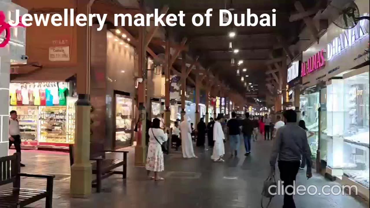 A view of jewellery market of dubai