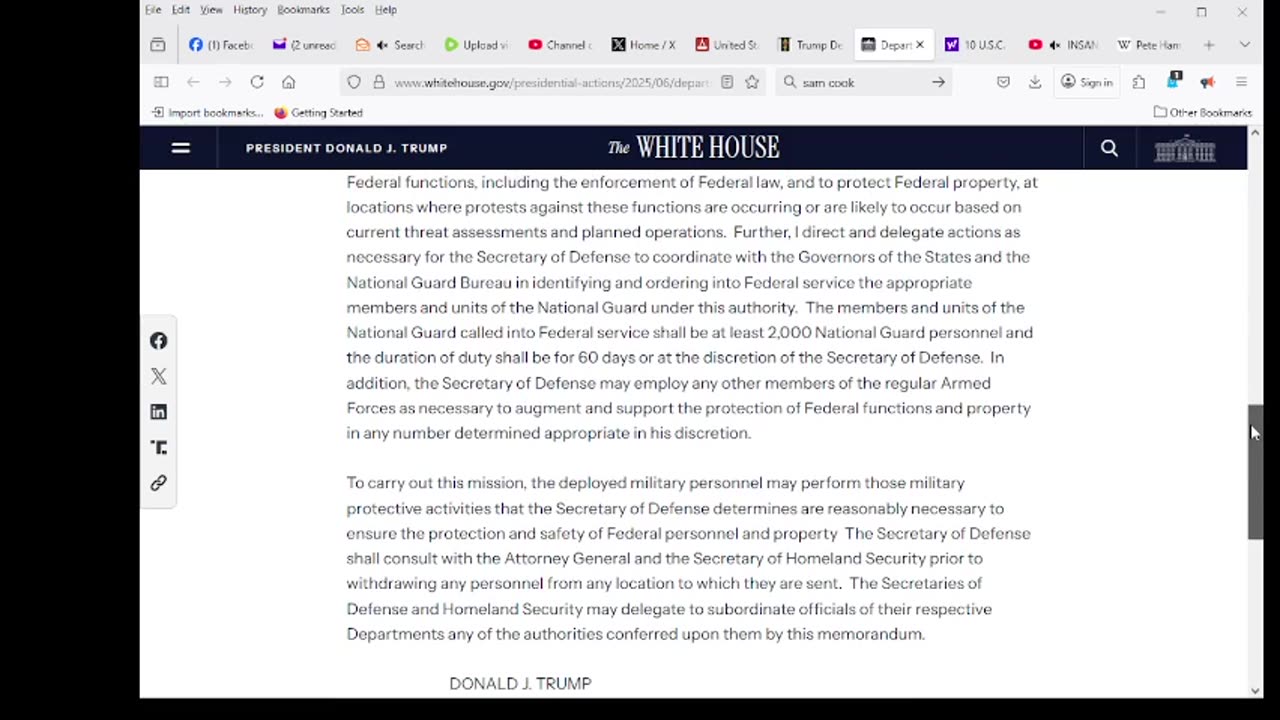 MEMORANDUM FOR THE SECRETARY OF DEFENSE