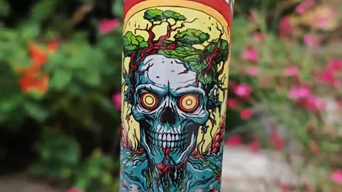 🎃NEW💀 Phoenix Star Skull Decal Beaker Bong with Ice Catcher #stonerrock