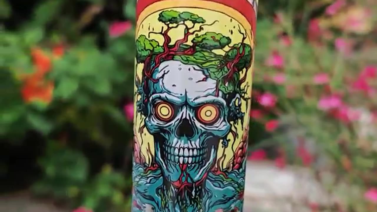 🎃NEW💀 Phoenix Star Skull Decal Beaker Bong with Ice Catcher #stonerrock