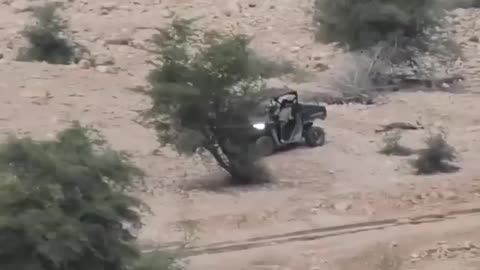 An Israeli settler tied a dead goat to a quad bike and dragged it along the ground