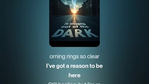I’m stepping out of the dark