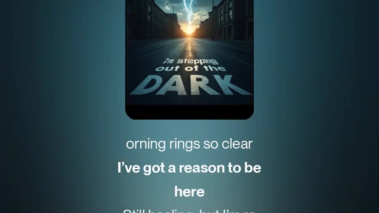 I’m stepping out of the dark