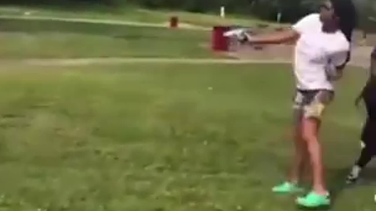 Black Woman Pulls Gun During Playground Fight and Starts Shooting
