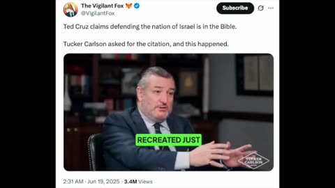 TED CRUZ Debates TUCKER CARLSON About Defending Israel And Be Blessed (Genesis)