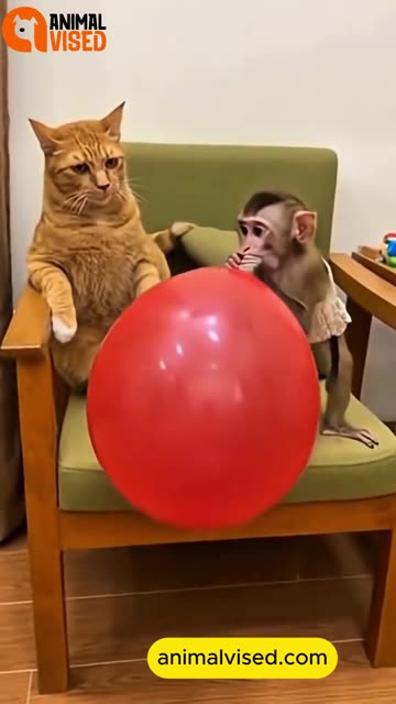 Cat and Monkey Funny | Cute & Hilarious Animal Moments