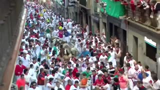 One gored, three injured at Spain's bull running festival