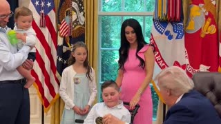 Poignant moment between President Donald J. Trump and the Xhaferi family.