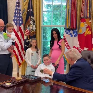 Poignant moment between President Donald J. Trump and the Xhaferi family.