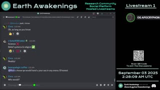 Earth Awakenings - Livestream 1 - #3392 - Live on Rumble/Youtube/X-Twitter/Twitch