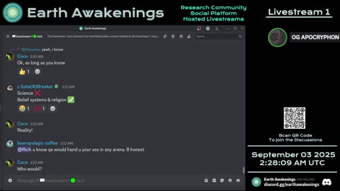 Earth Awakenings - Livestream 1 - #3392 - Live on Rumble/Youtube/X-Twitter/Twitch