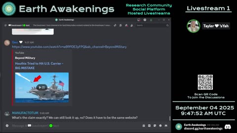Earth Awakenings - Livestream 1 - #3395 - Live on Rumble/Youtube/X-Twitter/Twitch