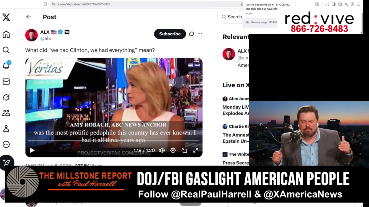 Millstone Report w Paul Harrell: DOJ/FBI Gaslight Public on Epstein Client List: Is the Memo Real?