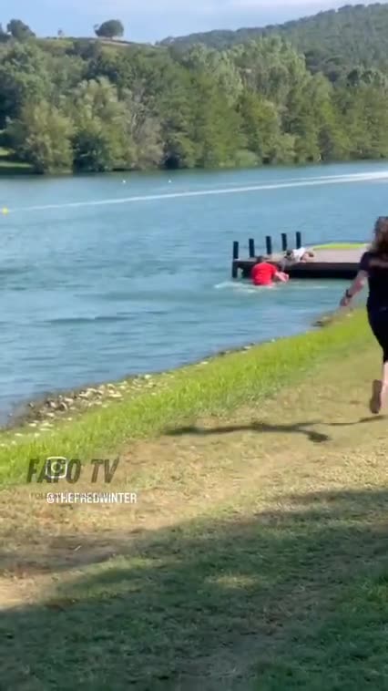 BRO CAN'T WATERSKI 🏄❌ BUT HE NAILED THAT PIER❗