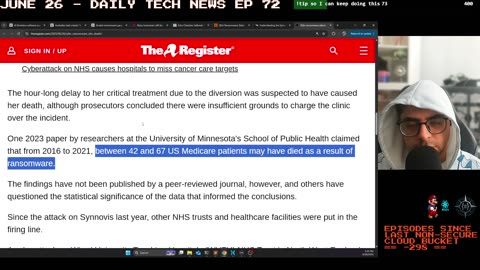 Daily Tech News EP 72 - Proof that software can 404 real lives. Again.