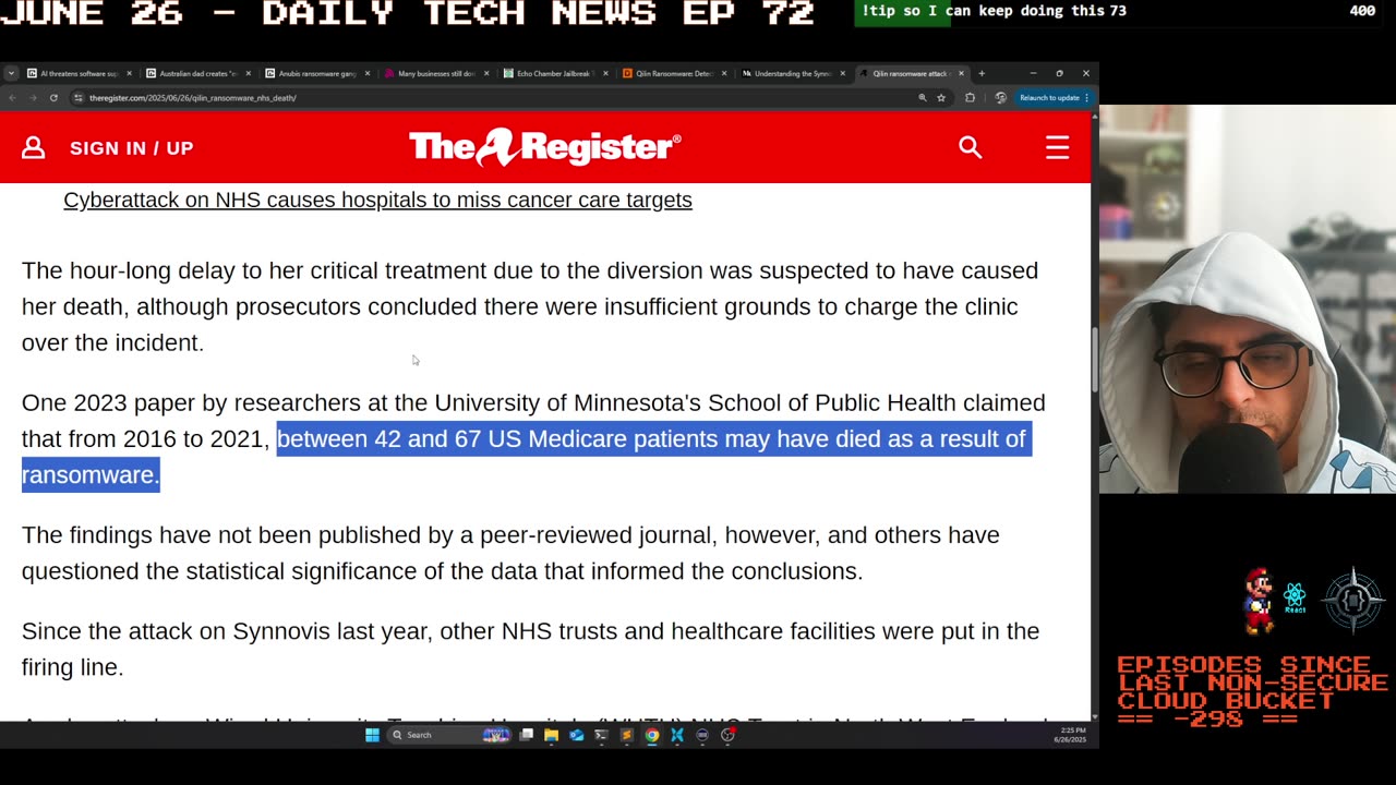 Daily Tech News EP 72 - Proof that software can 404 real lives. Again.