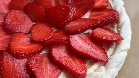 Baking and designing of fruits pie for family event or for party.