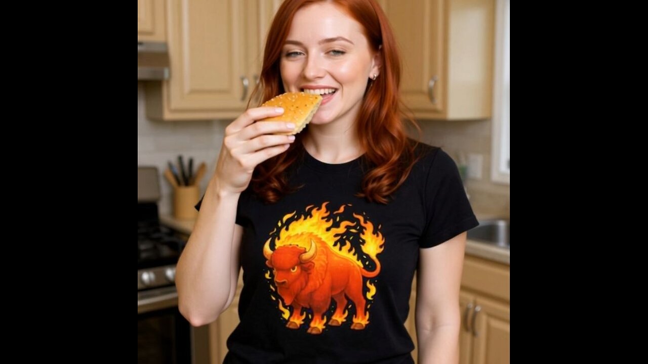 Redhead Bombshell in the Kitchen: Juicy Burger Challenge! 😋🔥. @samerbrasil