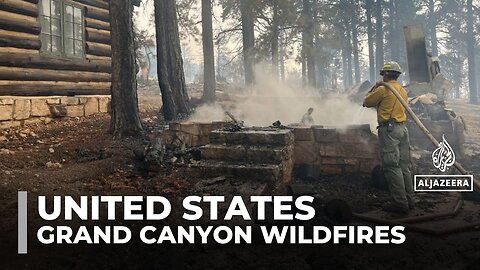 Historic Grand Canyon lodge burns to ashes in wildfire at US national park