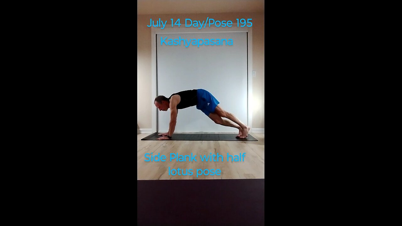 Kashyapasana / Side Plank with half lotus pose
