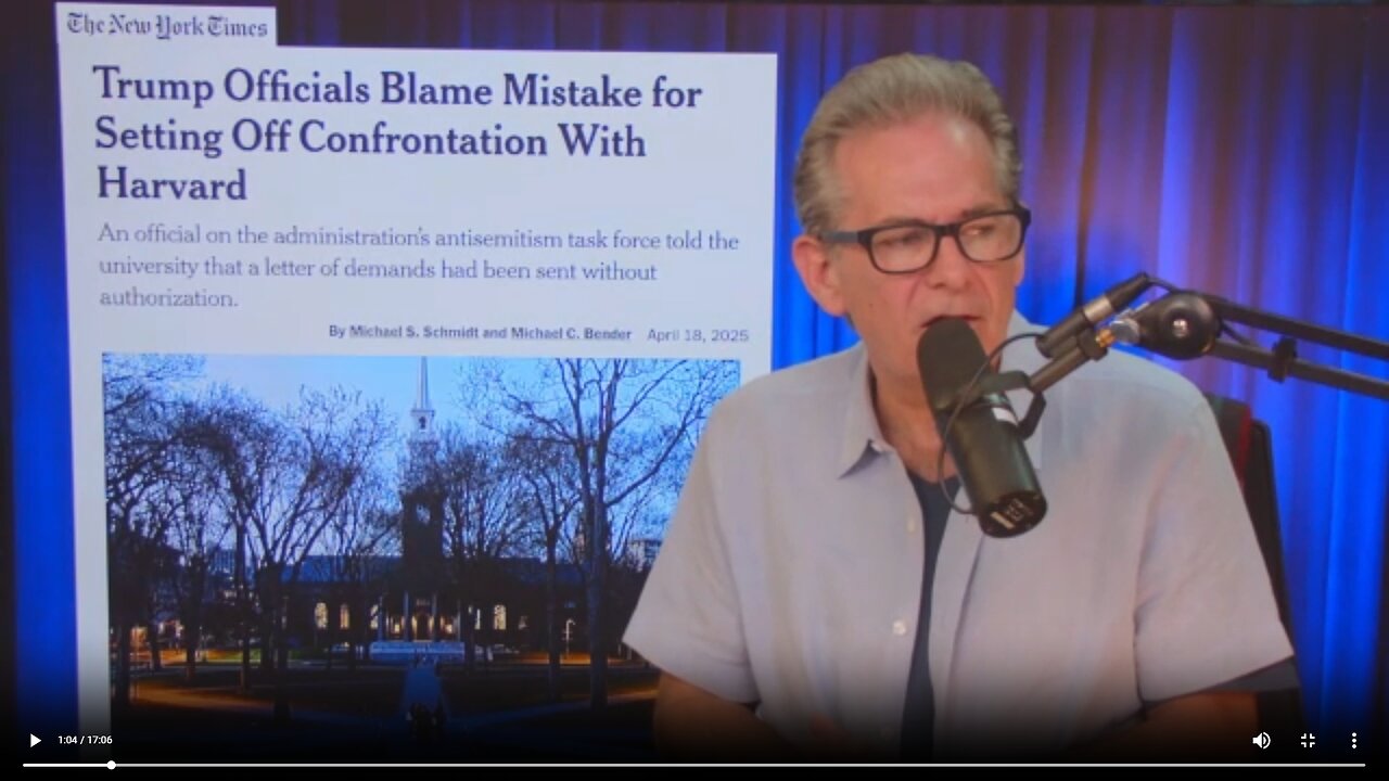 Trump officials blame mistake for setting off confrontation with Harvard by NYT▮The Jimmy Dore Show