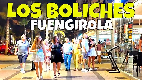 Spain: Los Boliches Fuengirola Night Walk 🌙 Costa del Sol Summer Vibes [4K]