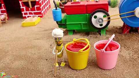 diy_mini_motor_grader_machine_making_road_with_bricks_science_project___diy_tractor #miniwaterp