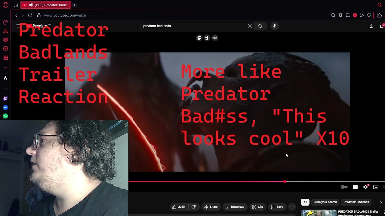 Predator Badlands Trailer Reaction With Jezza, "This looks cool" Edition