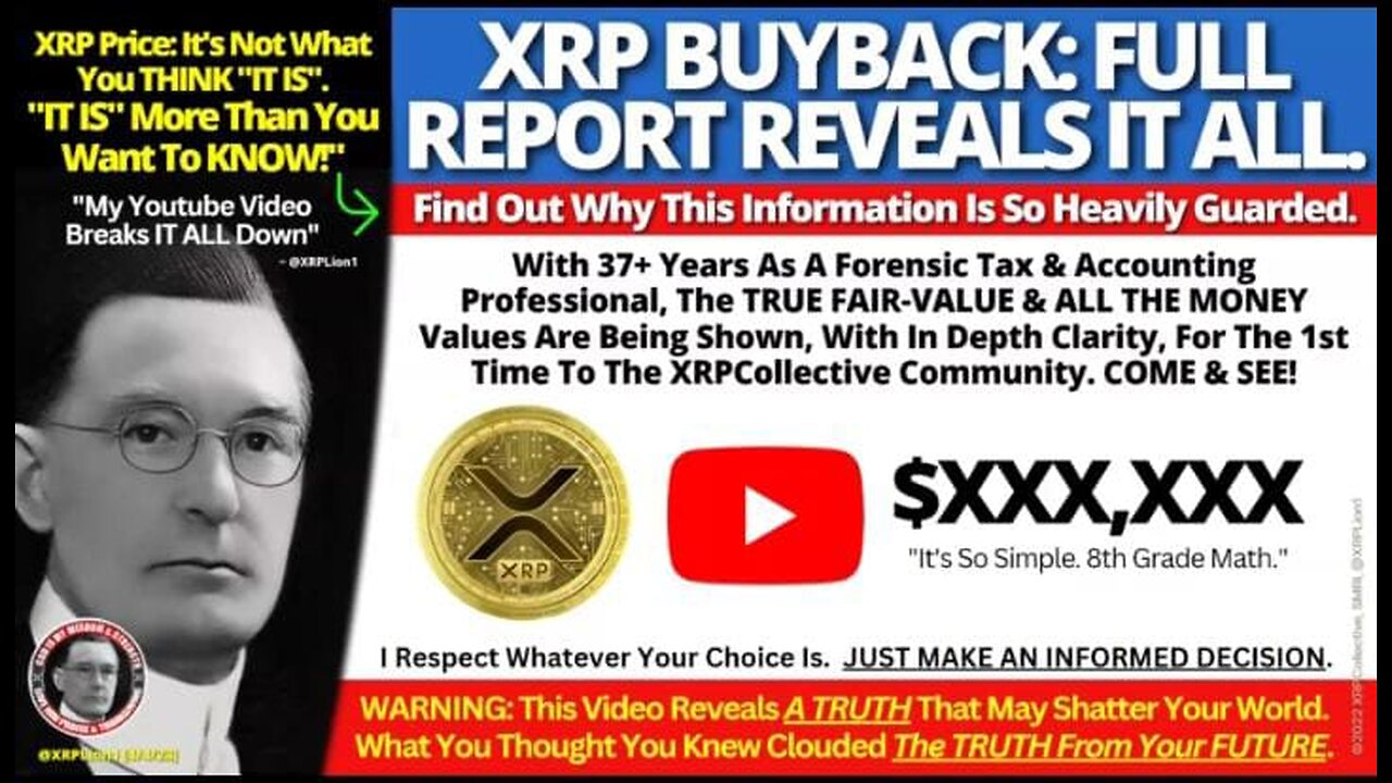 SAVING HUMANITY "XRP FULL BUYBACK REPORT" [PREVIEW]