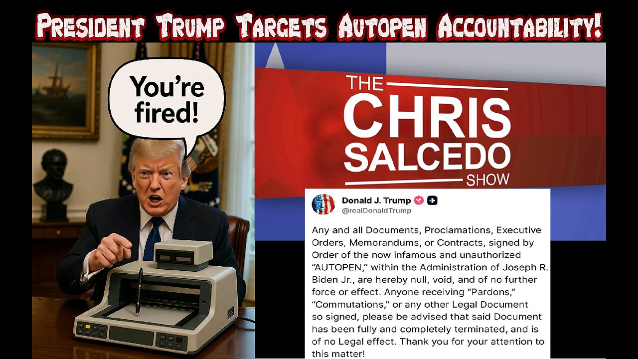 First The Drug Boats, Now The Autopen!