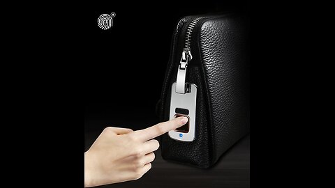 Leather Clutch Opens Only with Your Fingerprint