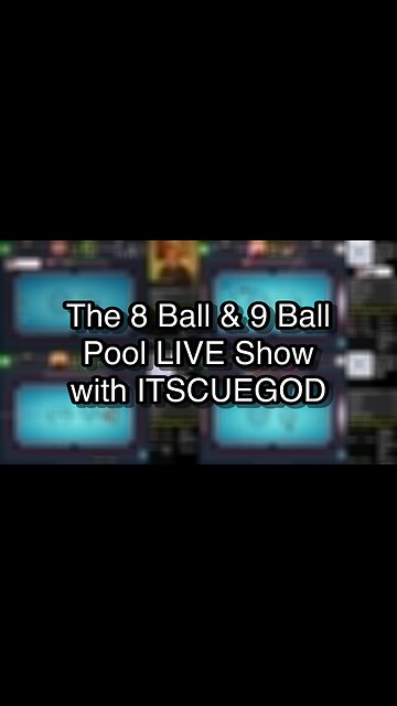 The 8 Ball & 9 Ball Pool LIVE Show with ITSCUEGOD