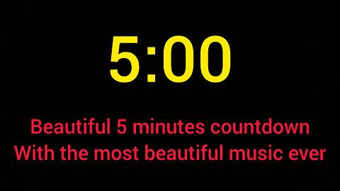 5 minutes countdown with a dreamy music