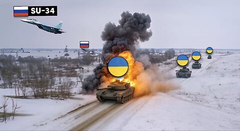 Russian Su-34 ATTACKS 27 Ukrainian Tanks — Then THIS Happens!