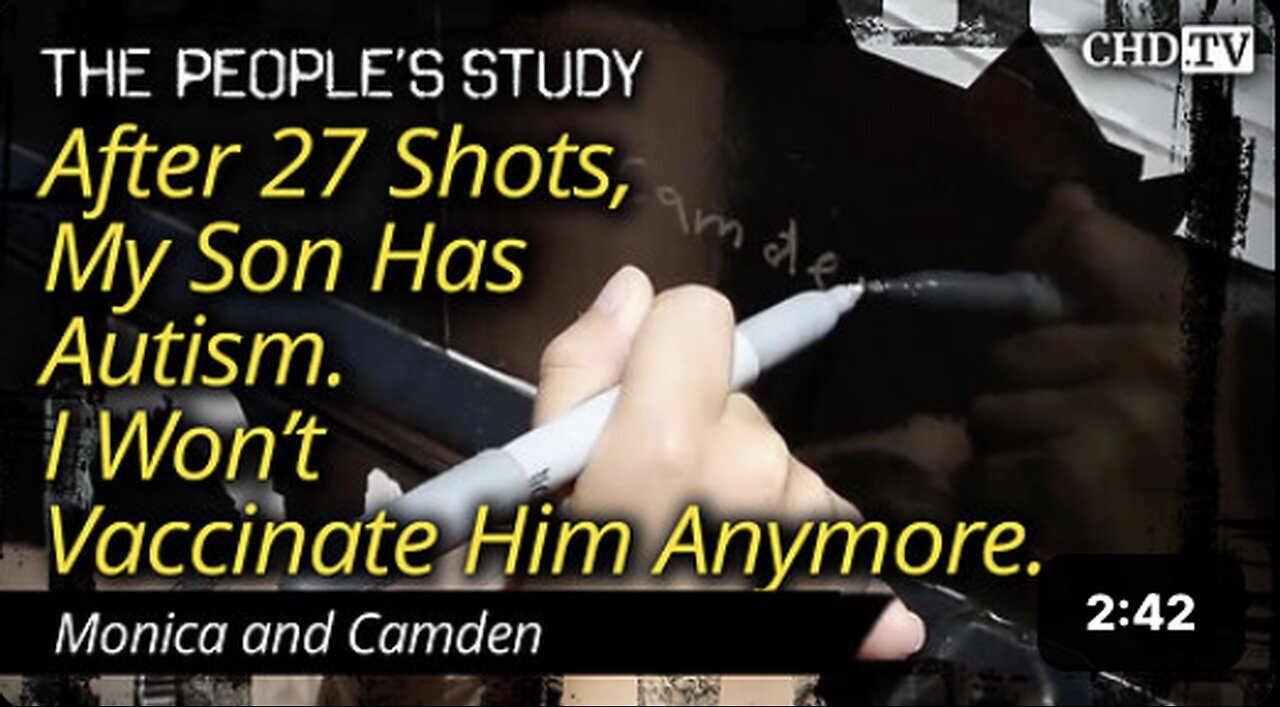 "Choosing Not to Vaccinate Anymore: A Mother's Journey with Autism After 27 Shots"
