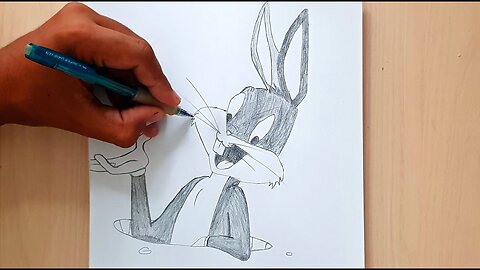how to draw Bugs Bunny cartoon ｜ step by step drawing